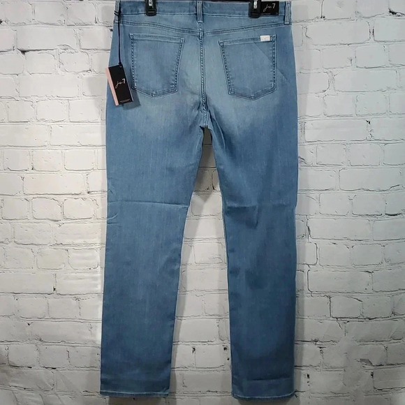 7 For All Mankind Denim - 7 For All Mankind Jen 7 Slim Straight Leg Sculpting Jeans Medium Wash Size 16